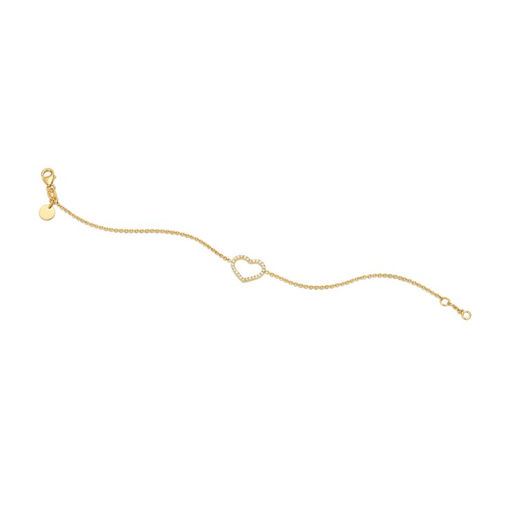 Casteur by Casteur armband in geel goud 18kt met briljant van 0,13 karaat