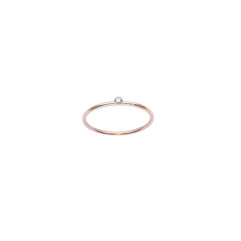 Burato Gioilelli ring in rosé goud 18kt met briljant van 0,03 karaat