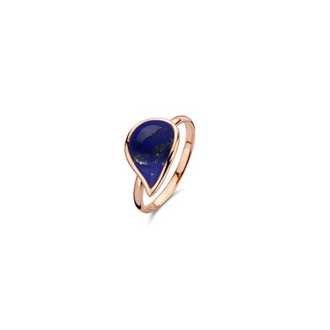 Bigli ring in rosé goud 18kt met lapis lazuli