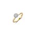 The Exclusive Collection verlovingsring in geel goud 18kt met briljant (ronde diamant) van 0,33 karaat als hoofdsteen omringd door briljanten van 0,08 karaat - thumb