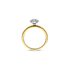 The Exclusive Collection verlovingsring in geel goud 18kt met briljant (ronde diamant) van 0,33 karaat als hoofdsteen omringd door briljanten van 0,08 karaat - thumb