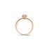 The Exclusive Collection verlovingsring in rosé goud 18kt met ovalen diamant van 0,22 karaat als hoofdsteen omringd door briljanten van 0,21 karaat - thumb