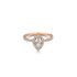 The Exclusive Collection verlovingsring in rosé goud 18kt met peervormige diamant van 0,41 karaat als hoofdsteen omringd door briljanten van 0,40 karaat - thumb