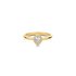 The Exclusive Collection verlovingsring in geel goud 18kt met peervormige diamant van 0,18 karaat als hoofdsteen omringd door briljanten van 0,06 karaat - thumb