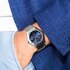Ebel horloge met een kast in staal, met een wijzerplaat in het blauw en een diameter van 42 - thumb
