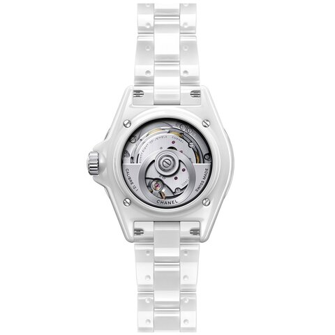 CHANEL horloge met een kast in keramiek, met een wijzerplaat in het wit en een diameter van 38 mm