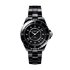 CHANEL horloge met een kast in keramiek, met een wijzerplaat in het zwart en een diameter van 38 - thumb