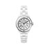CHANEL horloge met een kast in keramiek, met een wijzerplaat in het wit en een diameter van 33 - thumb