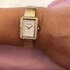 CHANEL horloge met een kast in beige goud, met een wijzerplaat in het wit en een diameter van 21,5 x 27,9 - thumb