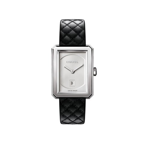 CHANEL horloge met een kast in staal, met een wijzerplaat in het wit en een diameter van 26.7 x 34.6 mm