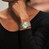 Breitling horloge met een kast in staal, met een wijzerplaat in het groen met briljant en een diameter van 32 - thumb
