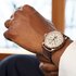 Breitling horloge met een kast in rosé goud, met een wijzerplaat in het beige en een diameter van 42 - thumb