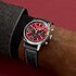 Breitling horloge met een kast in staal, met een wijzerplaat in het rood en een diameter van 41 mm - thumb