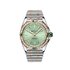 montre Breitling avec un boîtier en or rose sur acier, un cadran vert et un diamètre de 38 - thumb