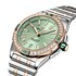 montre Breitling avec un boîtier en or rose sur acier, un cadran vert et un diamètre de 38 - thumb