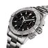 montre Breitling avec un boîtier en acier, un cadran noir et un diamètre de 42 mm - thumb