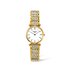 Longines horloge met een kast in gele pvd-coating, met een wijzerplaat in het wit en een diameter van 24 - thumb