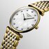 Longines horloge met een kast in gele pvd-coating, met een wijzerplaat in het parelmoer met  briljant en een diameter van 29 - thumb