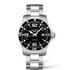 montre Longines avec un boîtier en acier, un cadran noir et un diamètre de 41 - thumb