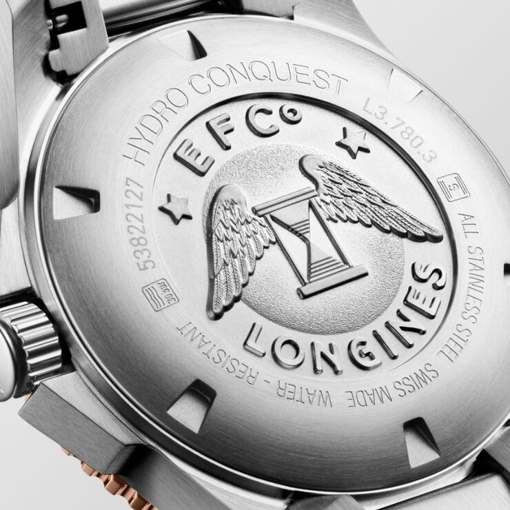Longines horloge met een kast in staal, met een wijzerplaat in het grijs en een diameter van 39