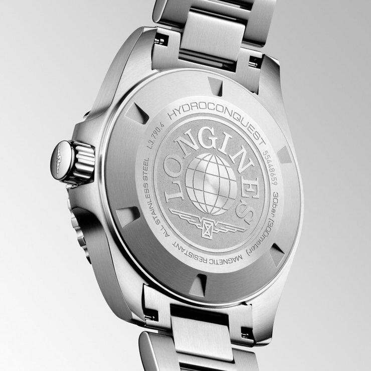 Longines horloge met een kast in staal, met een wijzerplaat in het bruin en een diameter van 41