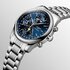 Longines horloge met een kast in staal, met een wijzerplaat in het blauw en een diameter van 42 - thumb