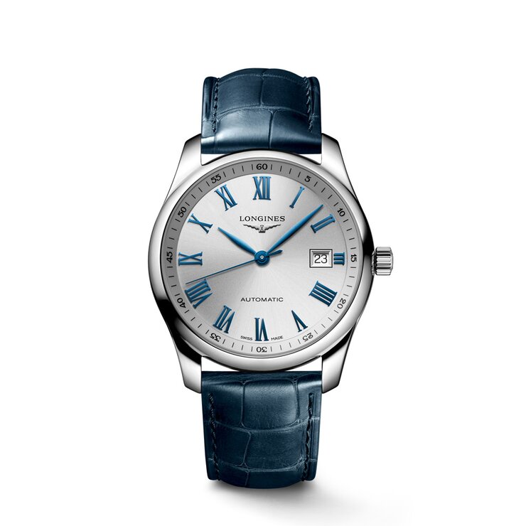 Longines horloge met een kast in staal, met een wijzerplaat in het zilver en een diameter van 40