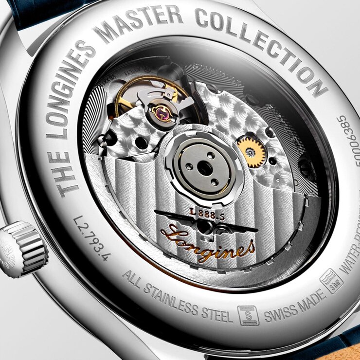 Longines horloge met een kast in staal, met een wijzerplaat in het zilver en een diameter van 40