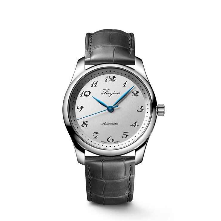 Longines horloge met een kast in staal, met een wijzerplaat in het zilver en een diameter van 40