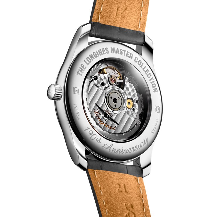 Longines horloge met een kast in staal, met een wijzerplaat in het zilver en een diameter van 40