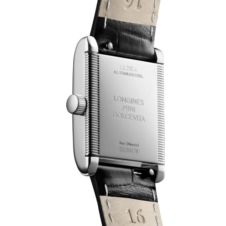 Longines horloge met een kast in staal en een wijzerplaat in het wit