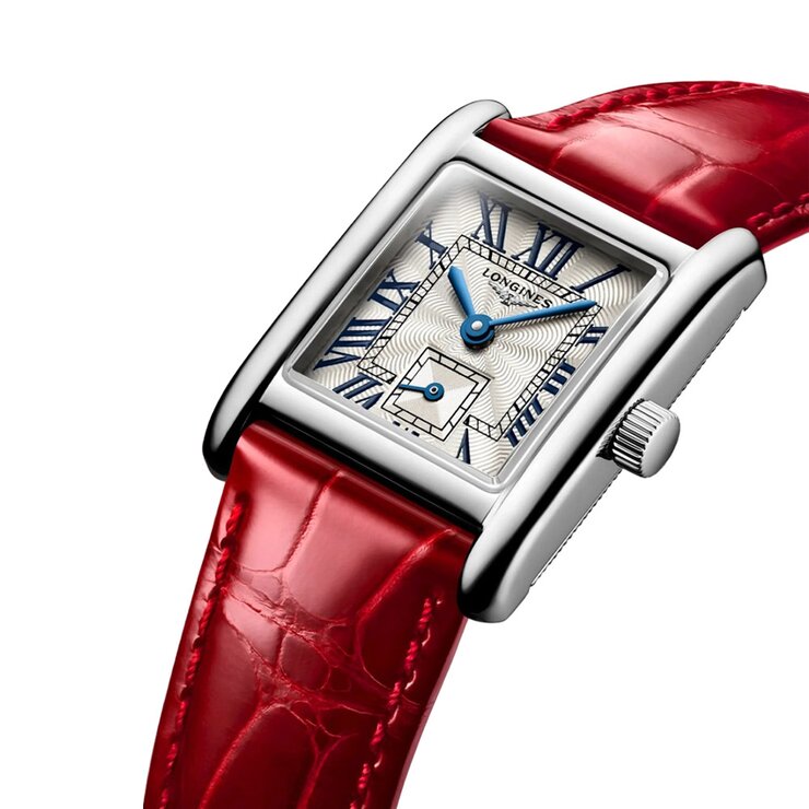 Longines horloge met een kast in staal en een wijzerplaat in het zilver