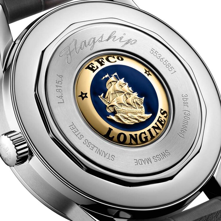 Longines horloge met een kast in staal, met een wijzerplaat in het beige en een diameter van 38.5 mm