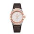 Omega horloge met een kast in rosé goud op staal, met een wijzerplaat in het zilver en een diameter van 39 - thumb