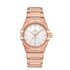 Omega horloge met een kast in rosé goud, met een wijzerplaat in het zilver en een diameter van 39 - thumb