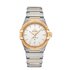 Omega horloge met een kast in geel goud op staal, met een wijzerplaat in het zilver en een diameter van 39 - thumb