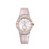 Omega horloge met een kast in rosé goud op staal, met een wijzerplaat in het wit met  briljant en een diameter van 34 - thumb