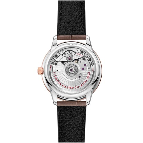 Omega horloge met een kast in staal, met een wijzerplaat in het beige+briljant en een diameter van 34 mm