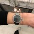 Omega horloge met een kast in staal, met een wijzerplaat in het groen en een diameter van 34 - thumb
