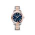 Omega horloge met een kast in staal, met een wijzerplaat in het blauw met briljant en een diameter van 34 - thumb
