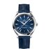 Omega horloge met een kast in staal, met een wijzerplaat in het blauw en een diameter van 41 - thumb