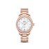 Omega horloge met een kast in rosé goud, met een wijzerplaat in het parelmoer met  briljant en een diameter van 34 - thumb
