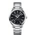 Omega horloge met een kast in staal, met een wijzerplaat in het zwart en een diameter van 41 mm - thumb