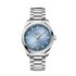 Omega horloge met een kast in staal, met een wijzerplaat in het blauw en een diameter van 38 - thumb