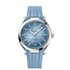Omega horloge met een kast in staal, met een wijzerplaat in het blauw en een diameter van 41 mm - thumb