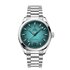 Omega horloge met een kast in staal, met een wijzerplaat in het blauw en een diameter van 41 - thumb