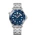 Omega horloge met een kast in staal, met een wijzerplaat in het blauw en een diameter van 42 - thumb