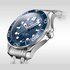 Omega horloge met een kast in staal, met een wijzerplaat in het blauw en een diameter van 42 - thumb