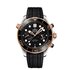 Omega horloge met een kast in staal, met een wijzerplaat in het zwart en een diameter van 44 - thumb