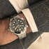 Omega horloge met een kast in staal, met een wijzerplaat in het zwart en een diameter van 42 - thumb
